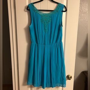 Blue Accordion style Jessica Simpson Dress